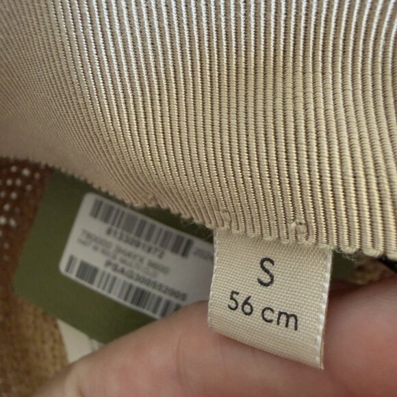 NWT GUCCI Monogram Embellished Raffia Hat Sz S - Picture 10 of 10